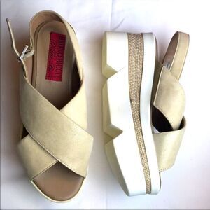 Bruno Ricci for Diane B. platform sandals.…